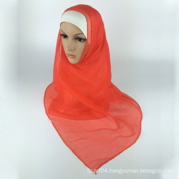 100% Silk beading malabis hijab muslim scarf